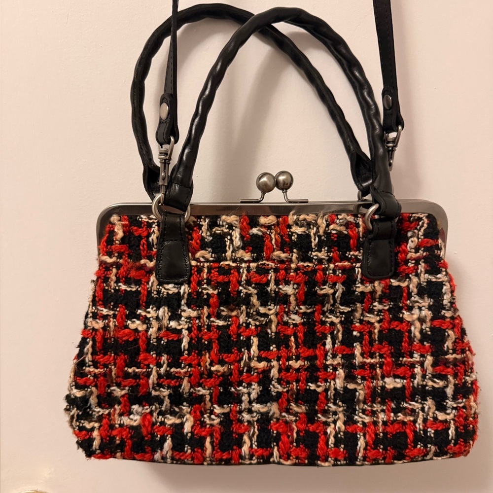 “Patricia Nash” Black Genuine Italian Leather & M… - image 1